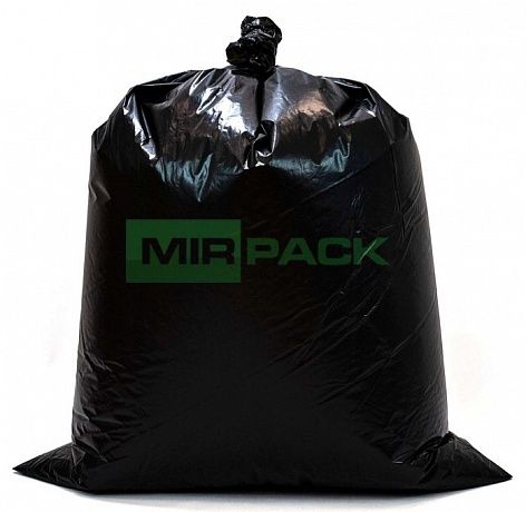 Мешки для мусора 240л, 120 мкм, ПВД, в пачках 50 шт, черные - Вид 1